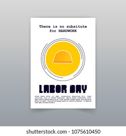 Labor day card with creative design and white background vector 