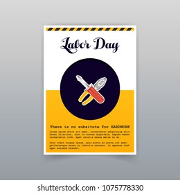 Labor day card with creative design 