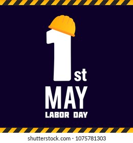 Labor day card with creative design vector 