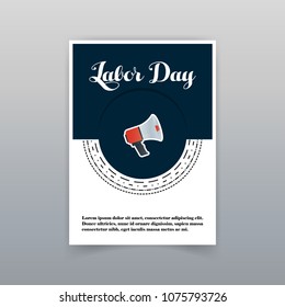 Labor day card with creative design 