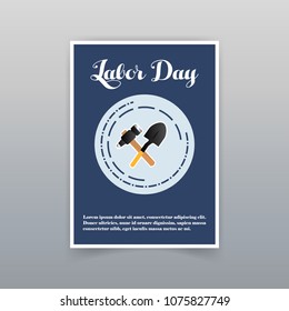 Labor day card with creative design 