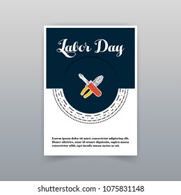 Labor day card with creative design 