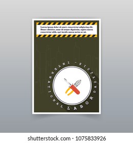 Labor day card with creative design 