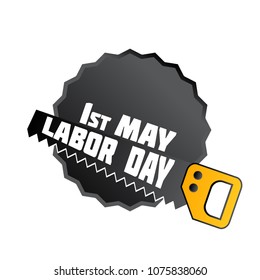 Labor day card with creative design vector 