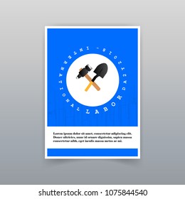 Labor day card with creative design 