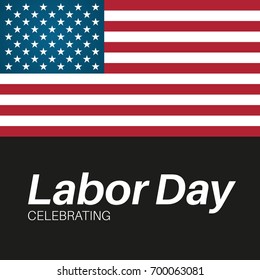Labor day card design, stock vector illustration.