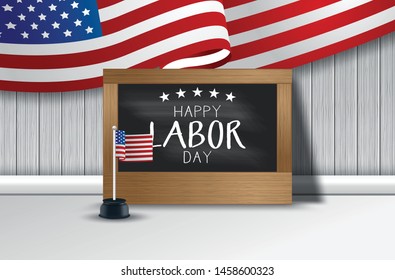 Labor day card design, vector illustration