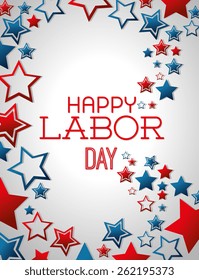Labor day card design, vector illustration.