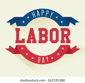 Labor day card design, vector illustration.