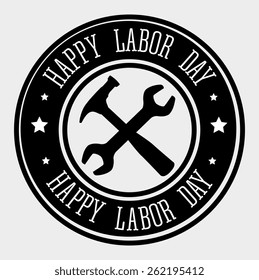 Labor day card design, vector illustration.