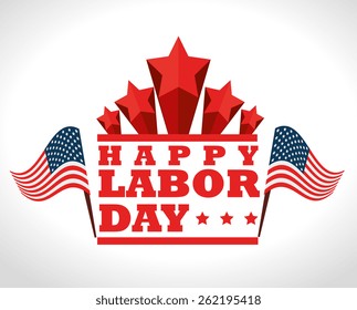 Labor day card design, vector illustration.