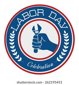 Labor day card design, vector illustration.