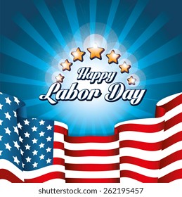Labor day card design, vector illustration.