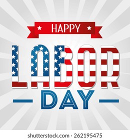 Labor day card design, vector illustration.