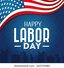 Labor day card design, vector illustration.