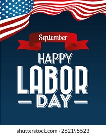 Labor day card design, vector illustration.