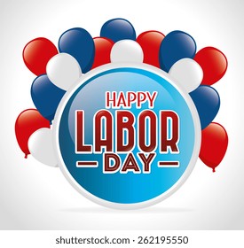Labor day card design, vector illustration.