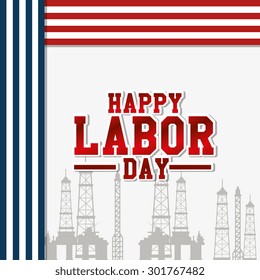 Labor day card design, vector illustration eps 10.