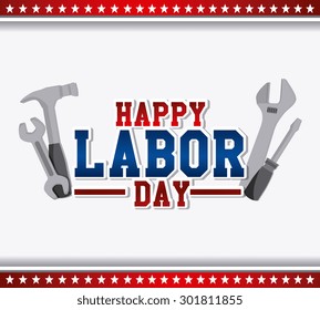 Labor day card design, vector illustration eps 10.