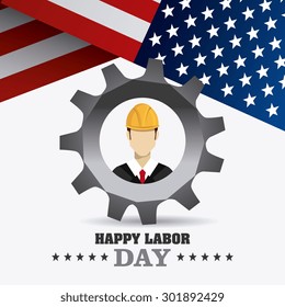 Labor day card design, vector illustration eps 10.