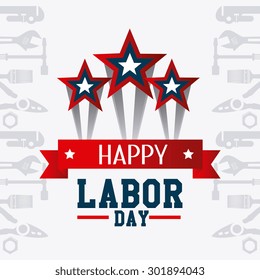 Labor day card design, vector illustration eps 10.