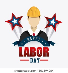 Labor day card design, vector illustration eps 10.