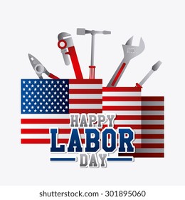 Labor day card design, vector illustration eps 10.