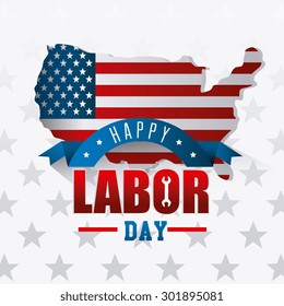 Labor day card design, vector illustration eps 10.