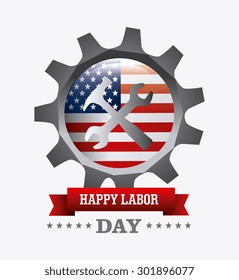Labor day card design, vector illustration eps 10.