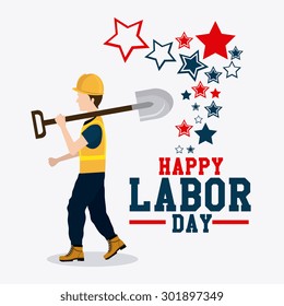 Labor day card design, vector illustration eps 10.