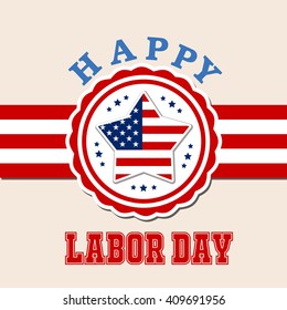 Labor day card design, vector illustration.