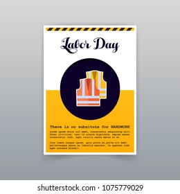 Labor day card with unique and creative design vector 