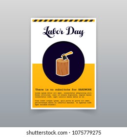 Labor day card with unique and creative design vector 
