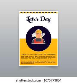 Labor day card with unique and creative design vector 