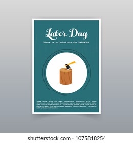 Labor day card with unique and creative design vector 