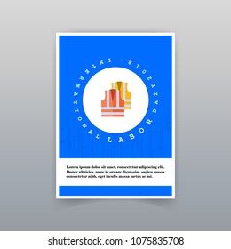 Labor day card with unique and creative design vector 