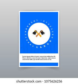 Labor day card with unique design vector 
