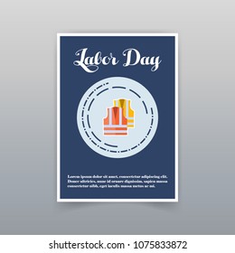 Labor day card with unique design vector 