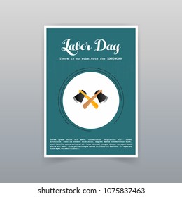 Labor day card with unique design vector 