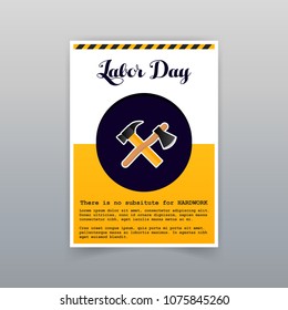 Labor day card with unique design vector 