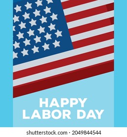 labor day cartel with flag