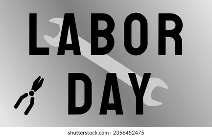 Labor day celebration background design vector with typography. Suitable for greeting, wallpaper, banner, decoration. USA federal holiday