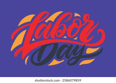 labor day celebration design vector art illustration