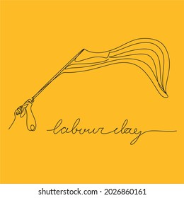 Labor Day Celebration. Labour day Line art.  International Workers' Day Minimal illustration 