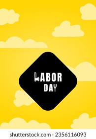 Labor day celebration vector illustration design with tools worker on text. Suitable for banner, digital.