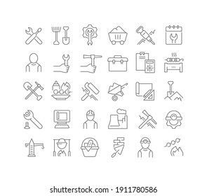 Labor Day. Collection of perfectly thin icons for web design, app, and the most modern projects. The kit of signs for category Holidays.