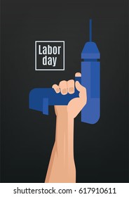 Labor Day concept.Vector illustration.Eps 10.A4 format.