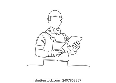 Labor day construction man worker