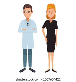 labor day couple cartoon