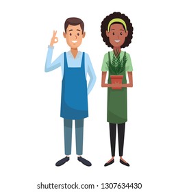 labor day couple cartoon